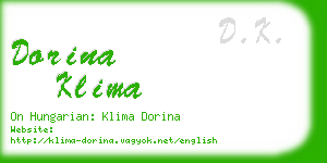 dorina klima business card